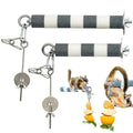 SMOLKITH 2-Pack Bird Perch with Fruit Vegetable Holder, Textured Nail Trimming Stand for Sugar Gliders, Parrots & Cockatiels, 304 Stainless Steel Foraging Skewer, 17cm & 21cm (Gray) - color: Gray