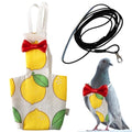 Pigeon Diaper Harness and Bird Leash Set, Birds Diapers for Pigeons and Leash Pigeon Harnesses, Diapers for Birds Cockatiel Parrot Parakeet, Macaw Harness and Leashes Pants (L-Yellow Lemon)