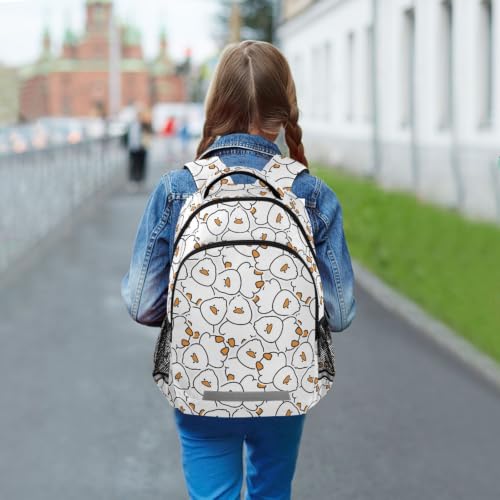 Kids Cute Duck Backpack for Boys Girls School Bags | Elementary Middle, Travel Daypack Lightweight Waterproof with Reflective Strip - color: Cute Duck