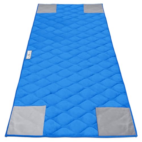 Paw Inspired PopCorner Washable Fleece Cage Liners, C&C 2x5, Blue | Reinforced Corners, Super Absorbent Mat, Bedding, Waterproof Bottom, Guinea Pigs, Ferrets, Rabbits, Hamsters, Small Animals - color: Blue, size: C&C 2X5