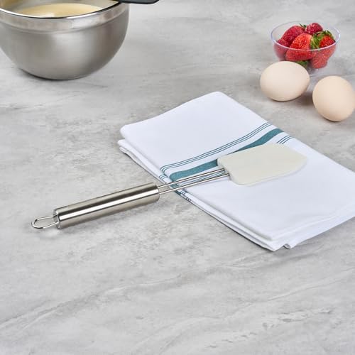 Restaurantware 11" Stainless Steel Turner - German Standard Kitchen Spatula with Ergonomic Handle, Heat-Resistant - Heavy-Duty Steel Spatula for Flipping Burgers, Eggs, Meat - size: Silicone Spatula