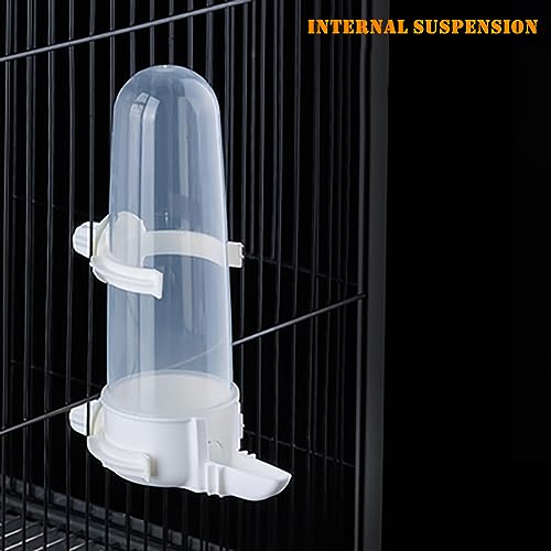 Pet Bird Waterer - 8.45 Fl Oz Automatic Parrot Water Feeder, Suspended Bird Cage Dispenser for Parakeet, Budgie, Cockatiel, Lovebirds, Canary (2Pcs) - size: 2Pcs