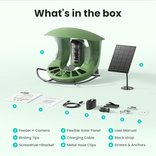 2 Smart Bird Feeder with Camera, AI Identifies Bird Species, Dual-Lens 2K Camera for Live Streaming & Close-Up Photos, Solar-Powered Backyard Birdwatching Gift
