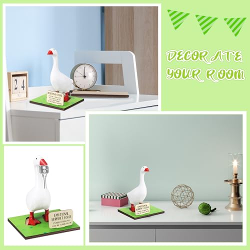 Relaxweex 10 Pcs Magnetic Goose Key Holder Wooden Base with Interchangeable Signs Writable Signs Chalk Accessories for Magnetic Key Holder Cute Resin Statue Decor(Goose Not Included) (Positive) - style: Positive