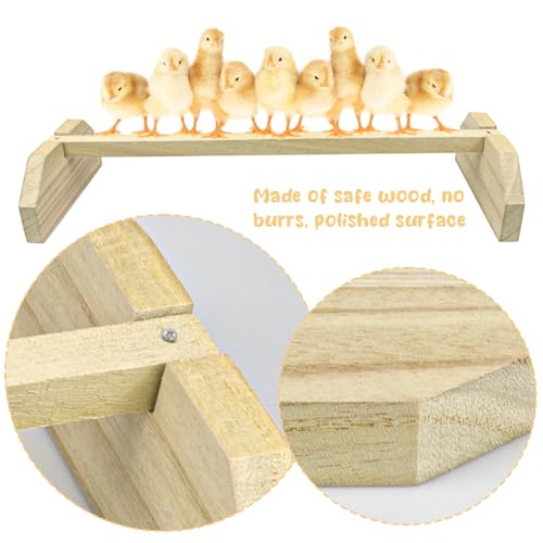 2pcs Wooden Chicken Perch Roosting Bar Chick Jungle Gym Perch Stand for Large Bird Baby Chicks Parots