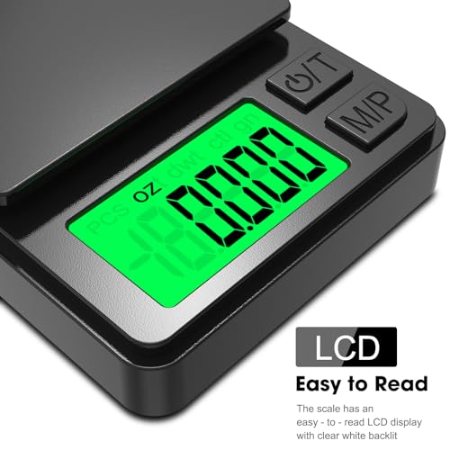 Mik-Nana Pocket Scale, 1000g x 0.01g Precision Gram Scale | Small Digital Scale Grams Ounces Grains, Kitchen Scale, Jewelry Scale for Gold, Gem, Herb, Great for Travel Food Scale