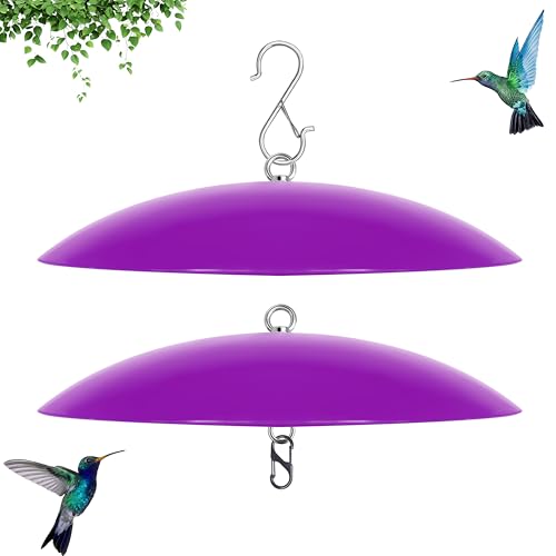 13" Bird Feeder Rain Cover,Bird Feeder Dome,Hummingbird Feeder Guard, Proof Bird Feeders Baffle,Smart Birds Feeder's Umbrella (Purple),2Pack - color: Purple, size: 13Inch / 2 Packs