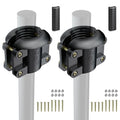 iBorn Squirrel Baffle Support Bracket, Squirrel Baffle Accessory Buckle Stopper for Bird Feeder Pole, Pack of 2