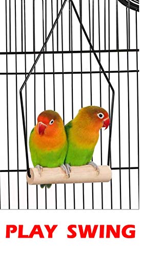 63" Roof Top Bird Flight Parrot Pet House Home Cage with Removable Rolling Stand for Cockatiel Sun Conure Parakeet Finch Budgie Lovebird Canary