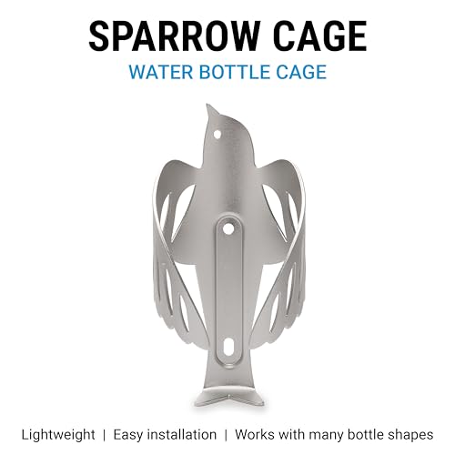 Portland Design Works Water Bottle Cage - Lightweight Water Bottle Holder for Bikes, Sparrow Cage, Silver - style: Sparrow Cage - Silver