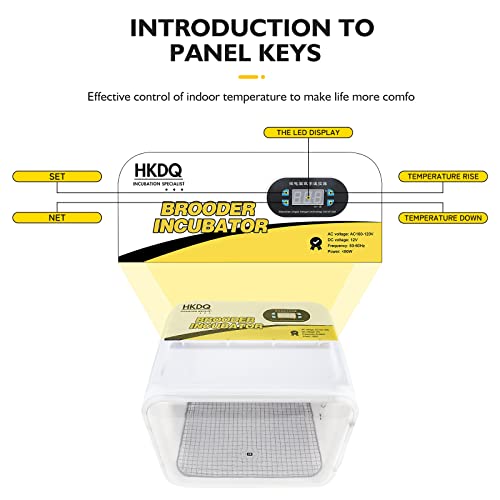 Small Full Featured Brooder/Portable Intensive Care Unit for Warming Parrot or Sick and Injured Birds,Baby Bird Incubator for Small Birds,Parrot Cage with Heating,Comes with Car Power Cord