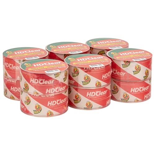 Duck HD Clear Packing Tape Refills - 12 Rolls of Heavy Duty Shipping and Moving Packing Tape - Clear Strong Packaging Tape for Boxes, Packing and Moving Supplies - 1.88 In. x 54.6 Yards (287733) - size: 12 Rolls
