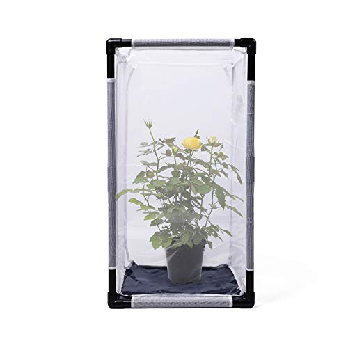 RESTCLOUD 30" Large Monarch Butterfly Habitat Cage, Outdoor Insect Mesh Cage Terrarium 16.5" x 16.5" x 30" - style: Poles Slide Through Cover 30" Tall