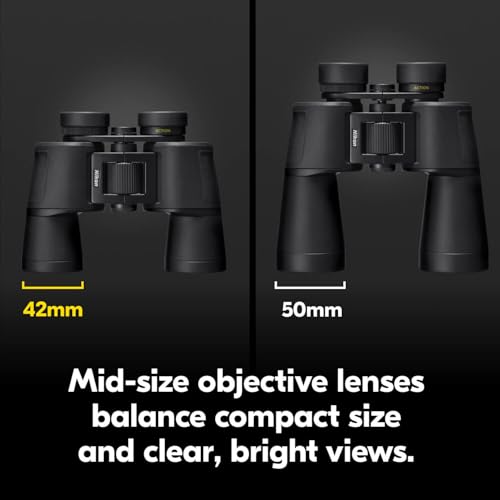 Nikon Action 8x42 Binocular | Multilayer-Coated Nikon Optics, Bright, Wide View, 8X Power, Turn-and-Slide Adjustable eyecups and Tripod-Ready Porro-Prism Design | Turn-and-Slide Adjustable eyecups, multilayer-Coated Nikon Optics, wide View, 8X Power, trip