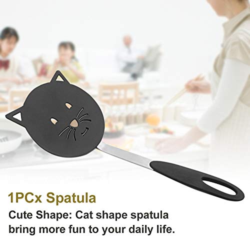 Spatulas for Nonstick Cookware,Nylon Turner Non Scratch Spatulas,Kitchen Utensils Cute Cat Shape Heat Resistant Wok Spatula for Cooking,Fish, Eggs, Pancakes, Fried Rice