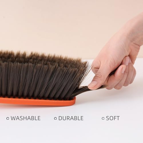 15" Soft Brist. Hand Broom Brush 3 PackBed Sofa Counter Hair Clear | Soft bristle hand broom brush, efficiently clear pet hair, dust debris on beds, sofas countertops for daily home cleaning. - color: 3 Color