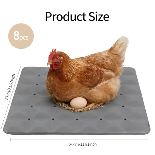 Chicken Nesting Pads Set, 12×12 Inch Reusable Nesting Box Liners Pads, Washable Nesting Pads for Chicken Coop, Poultry Nest Box Pads for Laying Eggs (8 PCS) - color: 8 PCS