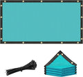 Amgo 3' x 6' Turquoise Custom Size Shade Cloth with Grommets - 90% Sunblock, Durable Mesh Fabric Tarp for Dog Kennel Cover, Fence Privacy Screen, Greenhouse, Chicken Coop & Pet Playpen.