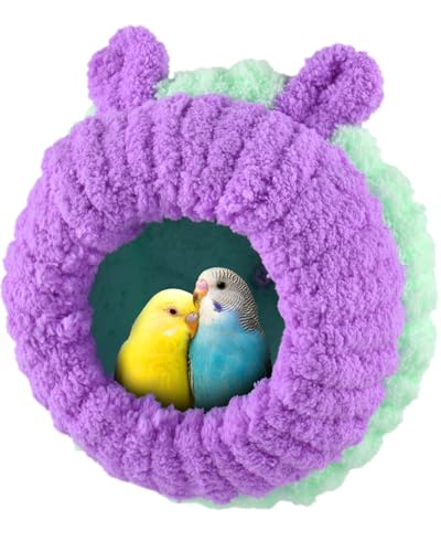 KATUMO Conure Nest, Bird Breeding Nest Cockatiel Snuggle Bed for Budgie, Parakeet, Cockatiel, Conure, Lovebird, Canary, Finch, Hamster, Small Pets - size: L (Lilac)