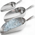 [Set of 3] 24oz + 58oz + 85oz Metal Scoops for Ice Machine - Large Aluminum Ice Scoop Bundle - Hand Wash Only