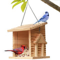 Bird Feeder for Outdoor,Outside Hanging Bird Feeder Mealworms Feeder Squirrel Proof, Bluebird House Feeder with Clear Acrylic Window - Perfect Bird Feeders for Outside