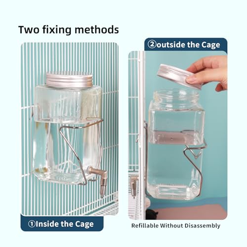 Rabbit Water Bottle, Bird Non drip Water Dispenser, Suitable for Guinea Pigs, Totoro, Rats, Hamsters and Other Small Animals(33 oz) - size: 33oz
