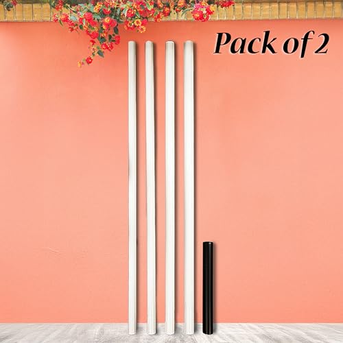 Heath Telescoping Martin House & Gourds Poles, White, 2 Pack