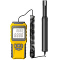 MT-93D Split Thermo Hygrometer Humidity Meter | Flexible spring cord air temp probe, RH dew wet bulb readout, backlit LCD, data hold MAX/MIN, ℃/℉, humidifier HVAC greenhouse