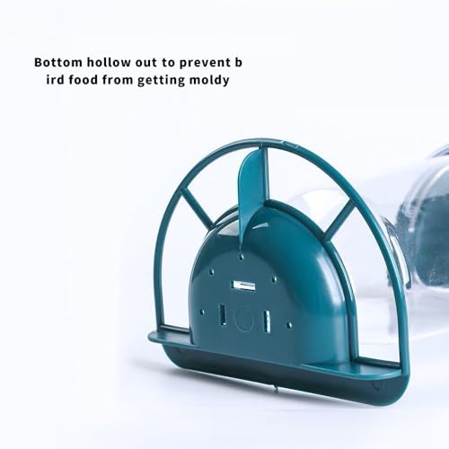 Outdoor Wild Bird Suction Feeder, can be Used for Hanging，with a Large-Capacity 89.8oz Transparent Acrylic Container. It Requires no Batteries and has high Durability