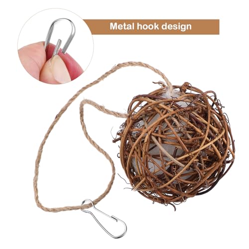 Yardwe 2PCS Bird Nesting Material Balls, Bird Nesting Material for Outdoor Hummingbird Houses, 3.14 Inch Unique Hanging Nest Balls Ideal for DIY Craft Lovers
