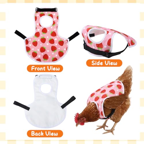 6 Pack Chicken Saddles for Hens Chicken Aprons Back Protector | Hens Chicken Saddle Vest Jacket for Poultry Back Feather Protection Fixer Supplies