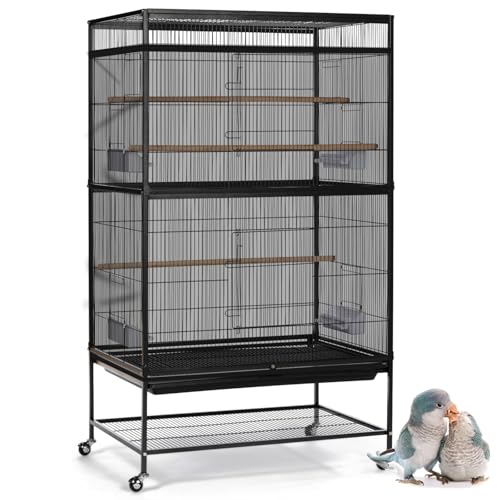 Large Bird Cage Seed Cather,Bird Cage Cover Adjustable Airy Skirt Guard | Birdcage Nylon Mesh Net for Parrot Parakeet Macaw African Round Square Cages Cover (118 * 31.5in/300 * 80cm) (Black) - color: 118*31.5in-black