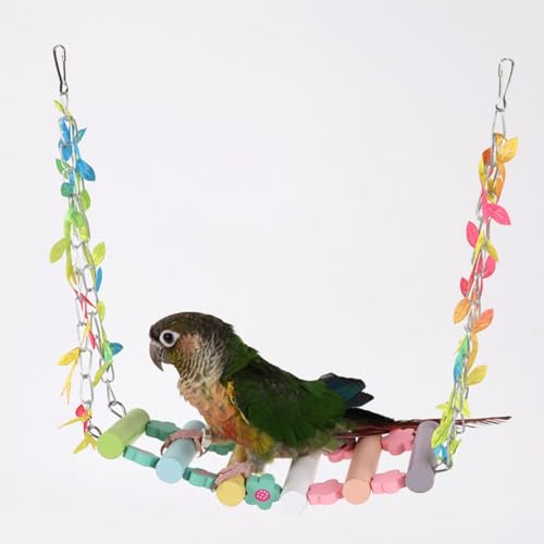 Bird Swing for Cage Branch Swing Suspending Parrot Toy Household Bird Toy Bite-Resisting Parrot Toy for Lovebird Conure Budgie Quaker Suspending Toy