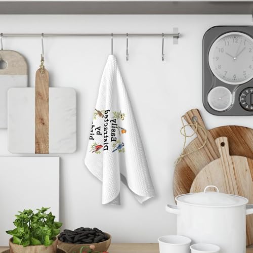 Easily Distracted by Birds Kitchen Towels, Bird Gifts for Bird Lovers Women, Birder Dish Towels for Kitchen,Birds Decorative Hand Towels for Bathroom Dish Cloths & Dish Towels - color: Color-15