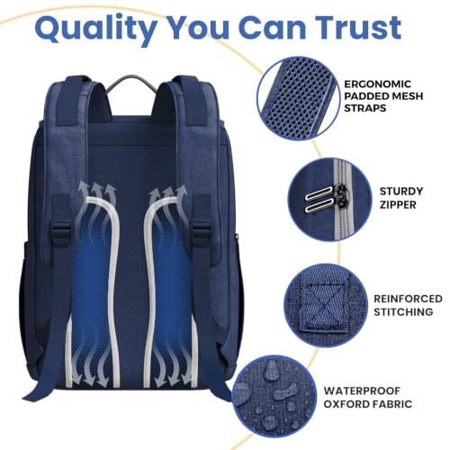 Baby Diaper Bag Backpack - Baby Bag for Girls & Boys, Large Waterproof Diaper Backpack - Baby Shower Gifts for Boys & Registry Must Haves - Travel Diaper Bags with Changing Pad - Newborn Stuff - color: C. Navy Blue, style: Classic