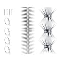 Bird Spikes - 60 Inch Stainless Steel Fence Spikes for Pigeons, Raccoons, Snakes - Deterrent Defender | 60 inch stainless steel bird spikes - size: 60 inch