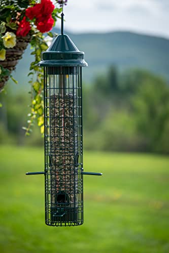 Squirrel Buster Classic Squirrel-proof Bird Feeder w/4 Feeding Ports, 2.4-pound Seed Capacity | Four feeding ports, weight-sensitive closure, seed ventilation, wire mesh for shared feeding