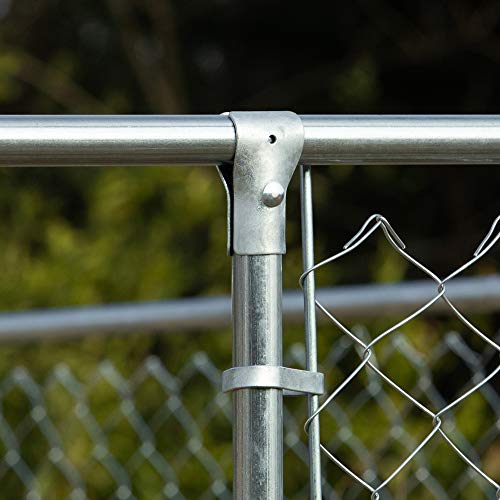 PawHut Outdoor Dog Kennel, Heavy Duty Dog Run Outdoor Fence with Waterproof Cover, Galvanized Chain Link, Secure Lock, 13' x 7.5' x 7.5' | Outdoor Fence, Waterproof Cover, Galvanized Chain Link, Secure Lock - size: 156.0"L x 90.0"W x 90.0"H