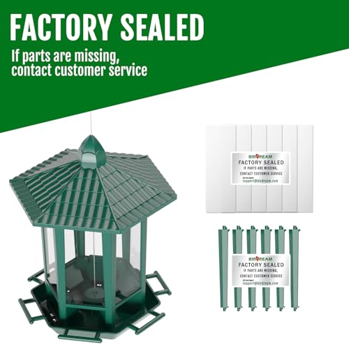 Birdream Bird Feeders for Outdoor Hanging, Pagoda Design Fun Installatio 2.5 LB Wild Bird Feeders, Attracting Wild Birds Cardinal Sparrows Finch Goldfinch Chickadee - Green - color: Green, size: 1 PACK