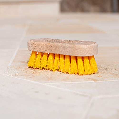 Stiff Bristle Brush - Scrub Brush for Deep Cleaning, Hand Brush with Hard Bristles, Utility Nylon Brush for Indoor and Outdoor, Wooden Boot Hand Scrubber, Scrubbing Brush Heavy Duty - size: 4.72"