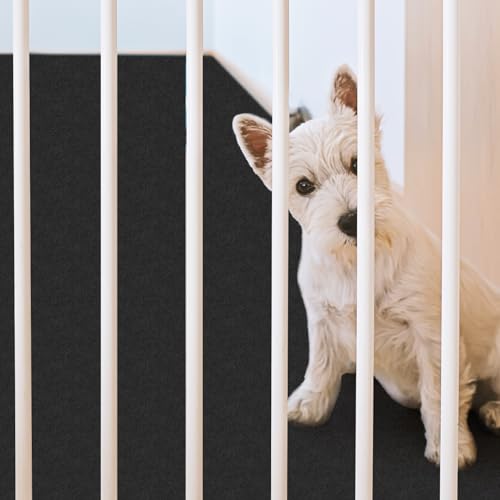 Drydiet Extra Large Dogs Playpen Mat Kennel Flooring for Dogs 120'' x 60'' Washable Floor Covering Reusable Waterproof Non Slip Rug Whelping Pad Kennel Incontinence Housebreak, Dark Gray(Felt and PE)