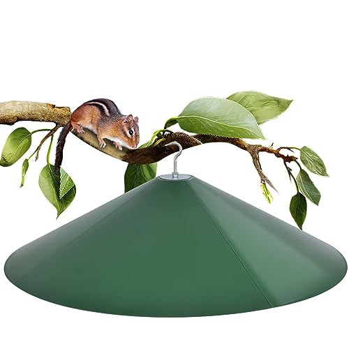 24-inch Large Squirrel Baffles for Bird Feeders Pole | Squirrel Proof Bird Feeders for Outdoor Hanging, Bird House Guard for Shepherd’s Hook, Two Way Use, Green Color - color: Green