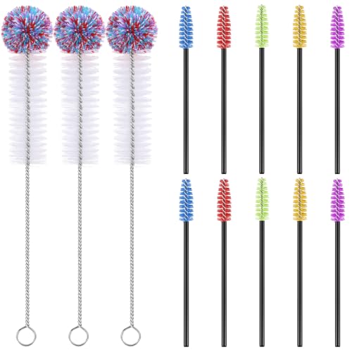 Zhehao 13 Pcs 2 Size Hummingbird Feeder Cleaning Brush Bendable Cleaning Brushes for Hummingbird Feeder Outdoor Water Bottles Various Size (Blue, White) - color: Blue, White