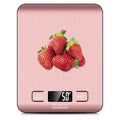 Food Scale Kitchen-Scale 11lb/5kg Food Scale for Kitchen Stainless Steel LCD Display Tare Function (g/oz/ml) for Meal Prep Coffee (Batteries Included) Pink - color: Pink