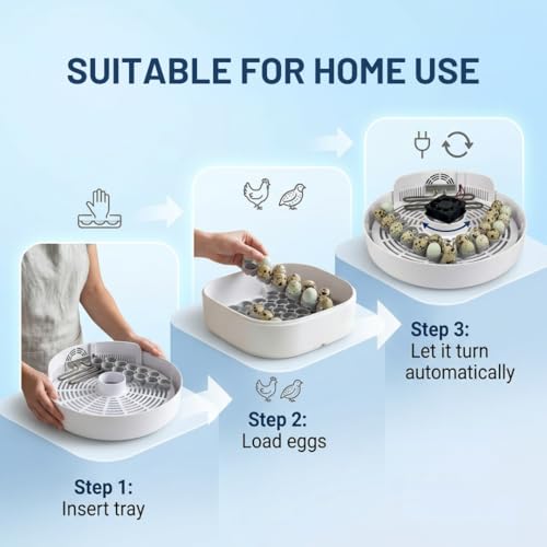 SplashNColor Quail Egg Tray Compatible with Maticoopx 20 Egg Incubator - Coturnix Quail Egg Rack - Compatible with Small Egg Incubators - Durable Egg Turner Accessory - 14 Slots - ABS White (1 Pack)
