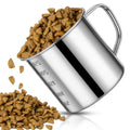 Dog Food Scoop 1 Cup,304 Stainless Steel Dog Food Measuring Cup,1 Cup Pet Food Scoop for Dogs Cats - size: 1 cup