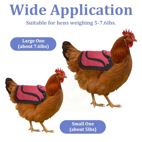 Chicken Saddles with Adjustable Straps, Breathable Chicken Aprons, 6 Pcs | Small Medium Large Hens Protector Vest Poultry Accessories for Rooster Mating, Back Feather Loss Prevention, 3 Colors
