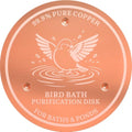 Bird Bath Copper Disk 99.9% Pure Copper Release Cu Clean Water Outdoor Disc | Diameter 4", 0.6mm Triple-Point, Release Boost Cu+, All-Season Purification, Outdoor Bowl Birdbath, Garden Backyard Disc - color: Pure Copper Disk