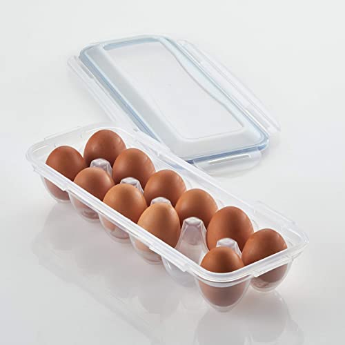 LocknLock Easy Essentials Specialty Dozen Egg Storage Container, 12-Cup (Pack of 3) - size: 12 Eggs (Pack of 3)
