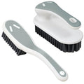 Soft Bristle Scrub Cleaning Brush Stain Remover Brush Fabric Cleaning Brush Laundry Brush Small Scrub Brush Cleaner Household Cleaning Brushes for Carpet, Clothes, Bathroom,Sneaker-2 Pack (Gray) - color: Gray